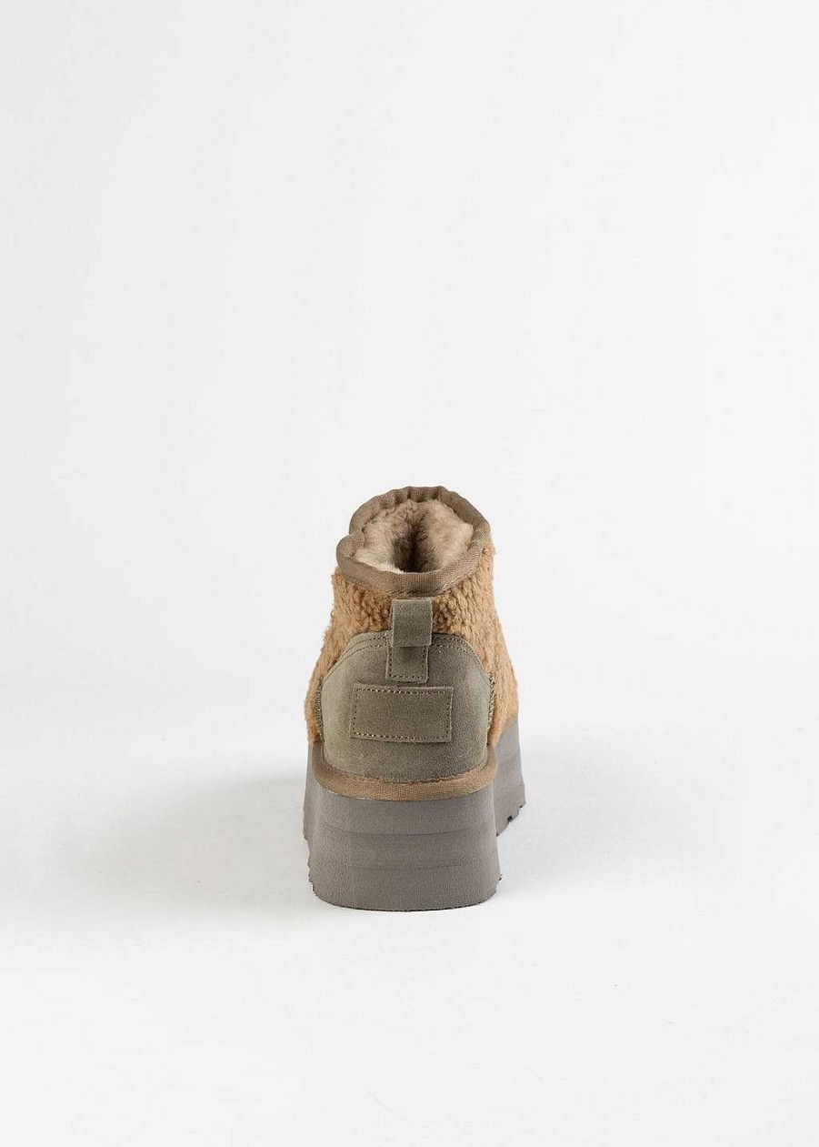 Shoes MA '91 | Sherpa Slipper Bootie Taupe