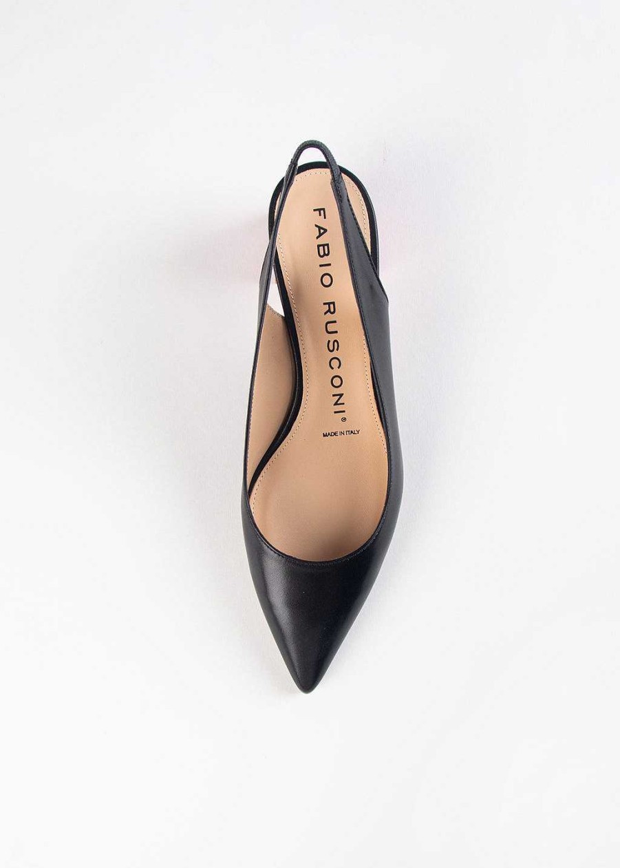 Shoes Fabio Rusconi | Window Leather Slingback Black