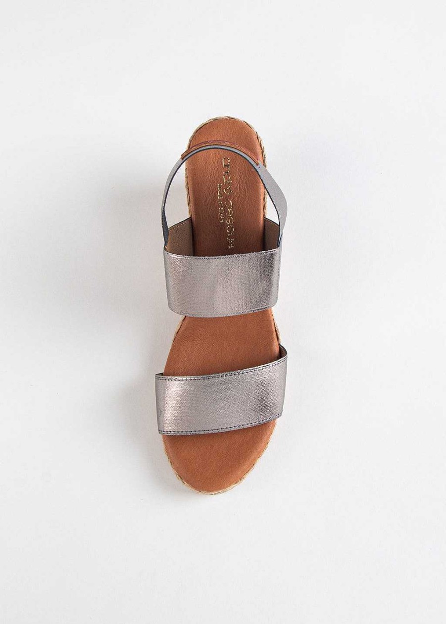 Shoes Andre Assous | Allison Espadrille Wedge Pewter