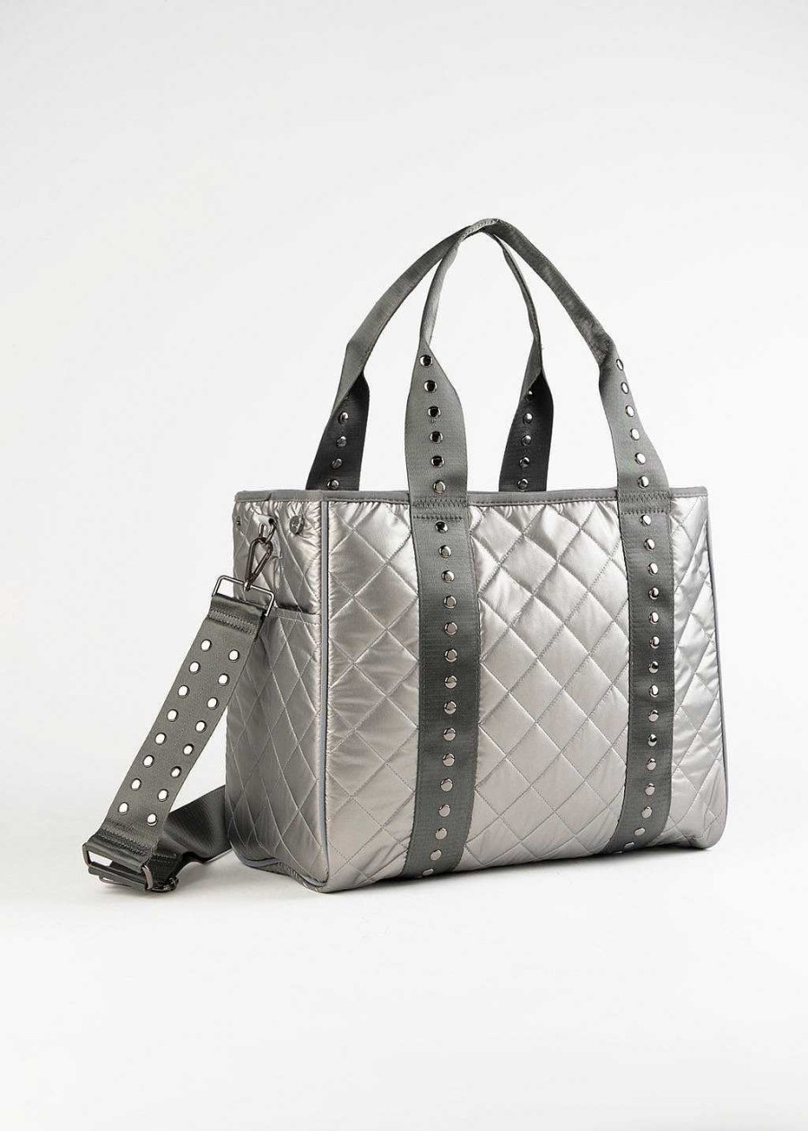 Handbags Haute Shore | Jaime Iron Tote Gunmetal