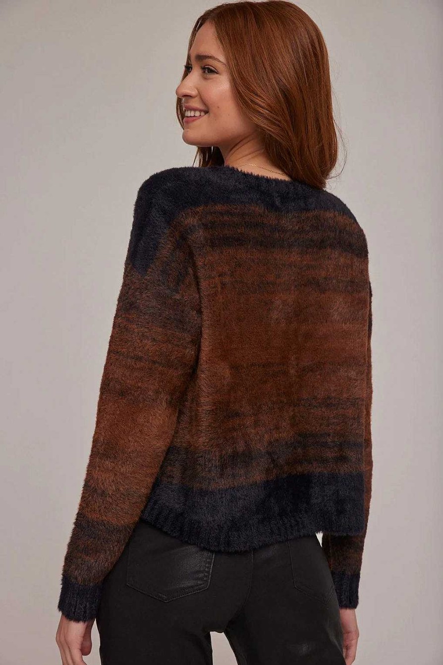 Apparel Bella Dahl | Slouchy Ombre Sweater Brown