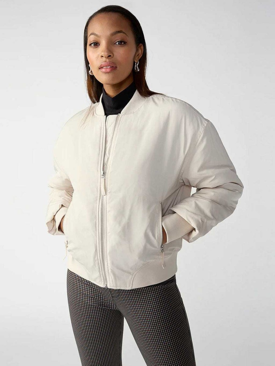 Apparel Sanctuary | Margo Bomber Jacket Off White