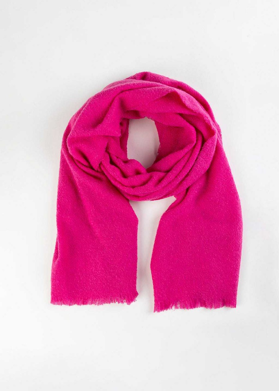 Accessories Echo | Buzzy Boucle Scarf Pink