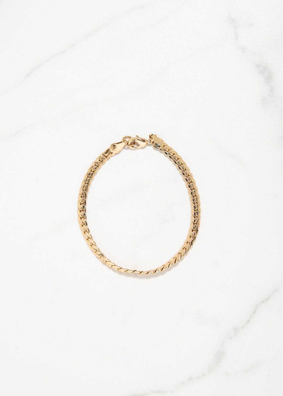 Accessories Armitage Avenue | Flat Chain Bracelet Gold