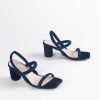 Shoes Intentionally Blank | Kifton Heeled Sandal Navy Suede