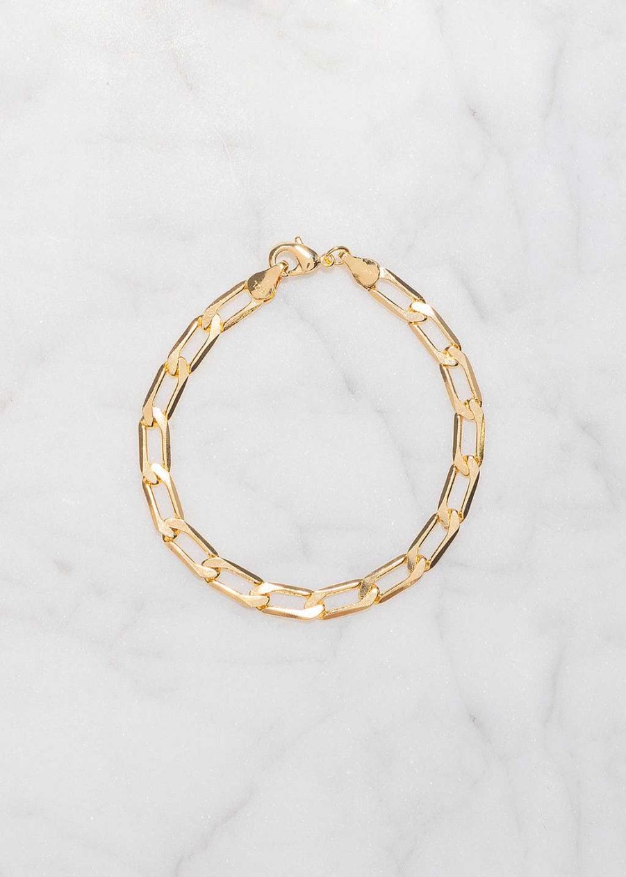 Accessories Armitage Avenue | Flat Chain Bracelet Gold