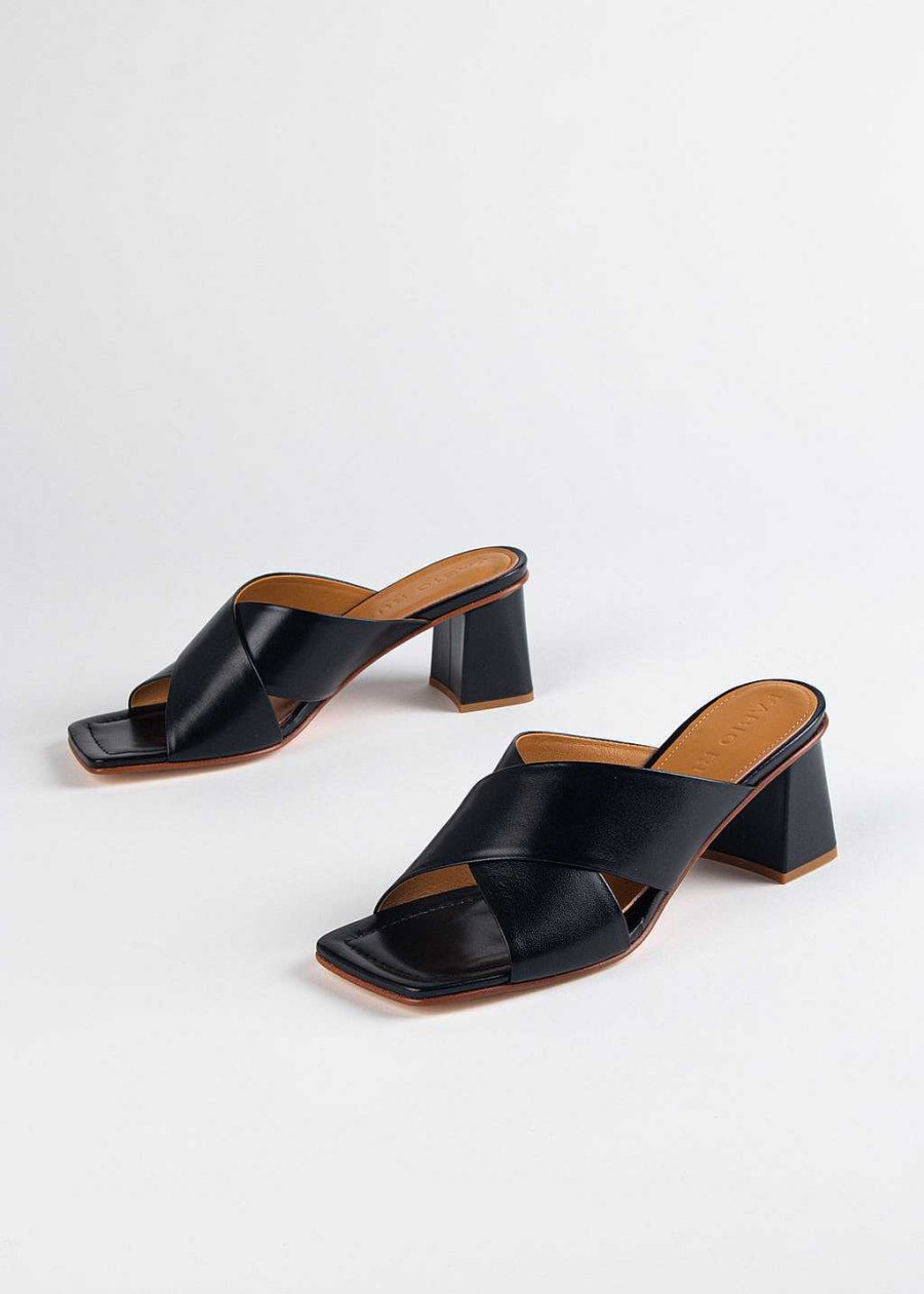 Shoes Fabio Rusconi | Virgi Heeled Sandal Black Leather