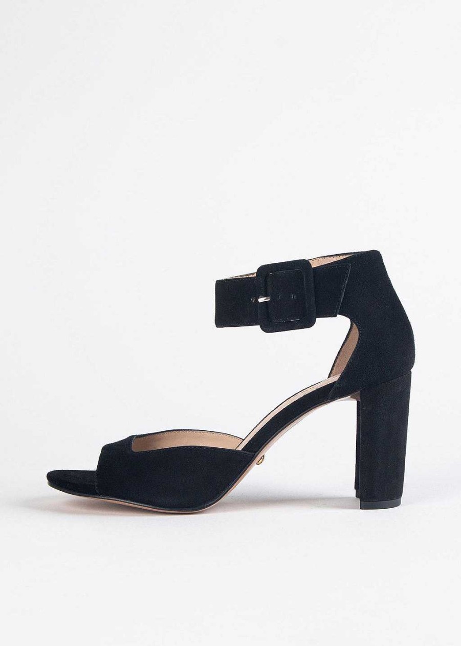 Shoes Pelle Moda | Vinni Heeled Sandal Black Suede