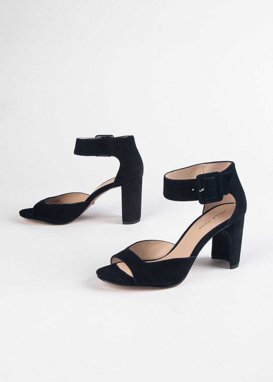 Shoes Pelle Moda | Vinni Heeled Sandal Black Suede