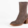 Shoes L'idea by Lori | Leather Heeled Bootie Taupe Suede