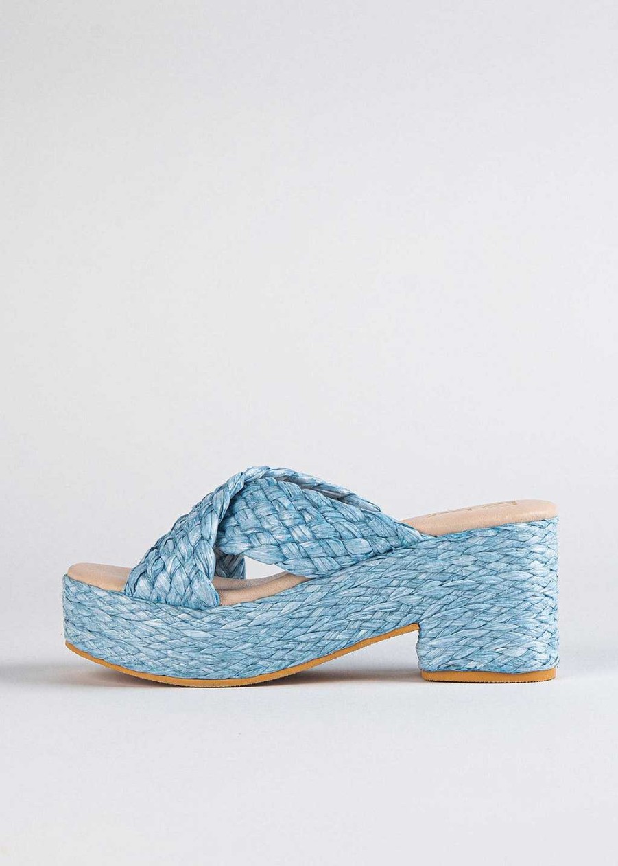 Shoes Beach By Matisse | Reflection Criss Cross Raffia Slide Sky