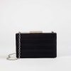 Handbags 42 Gold | Quilted Box Clutch Black