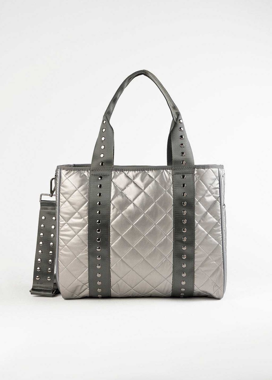 Handbags Haute Shore | Jaime Iron Tote Gunmetal