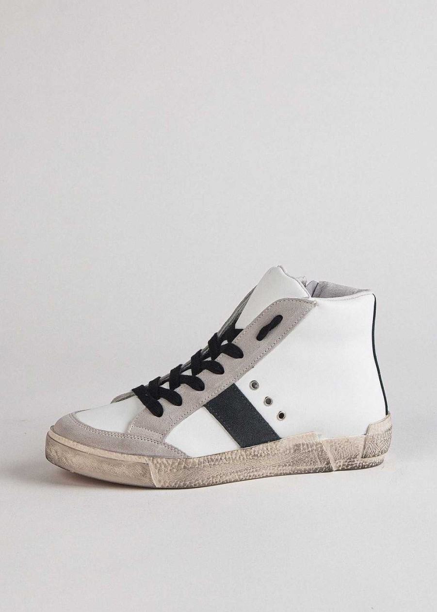 Shoes L'idea by Lori | Distressed High Top Sneaker White Green