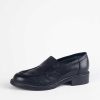 Shoes L'idea by Lori | Distressed Penny Loafer Black Leather