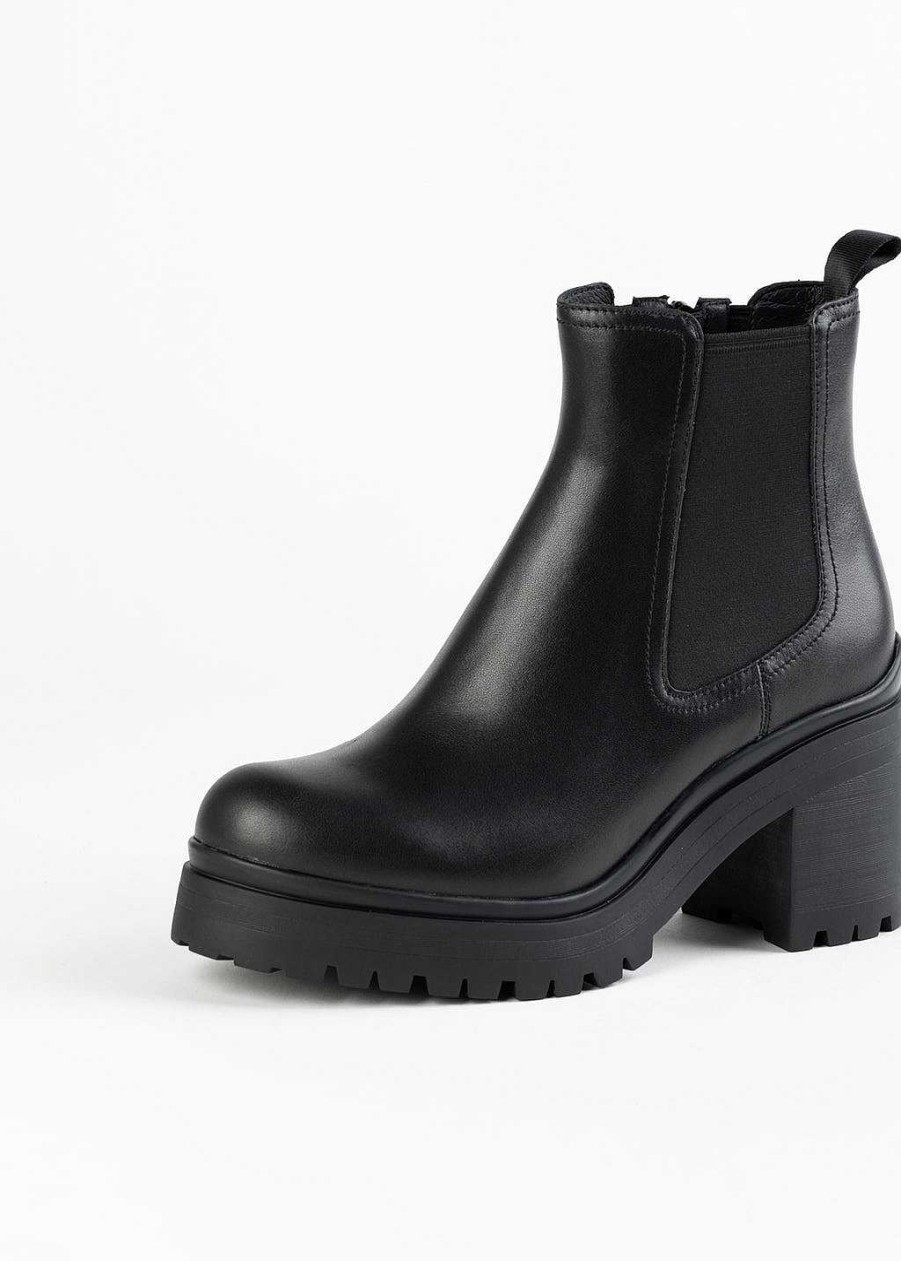 Shoes Jeffrey Campbell | Escob Platform Chelsea Boot Black Leather