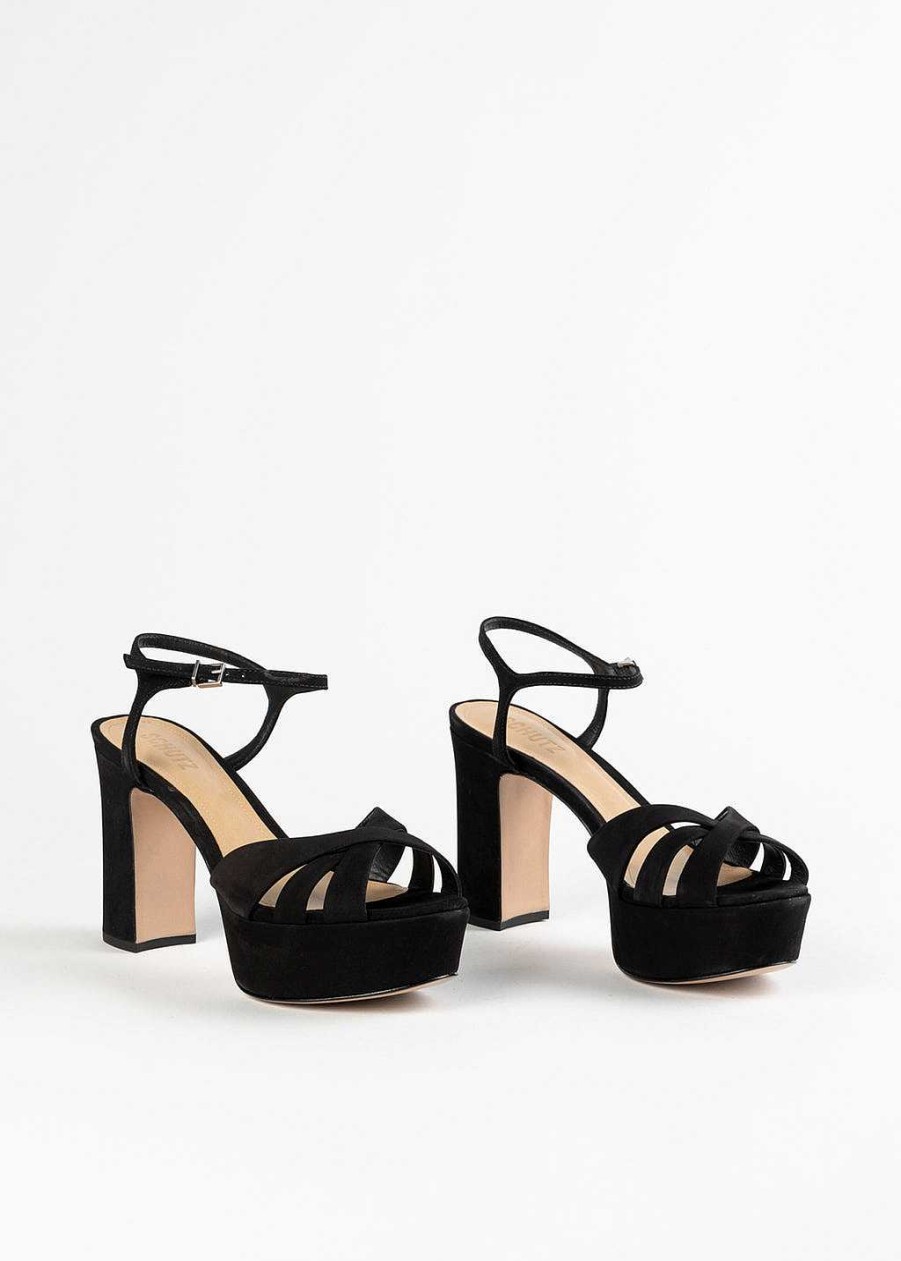 Shoes Schutz | Keefa Platform Sandal Black Suede