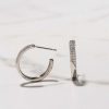 Accessories Marilyn Shiff Jewelry | Cz Hoop Stud Silver